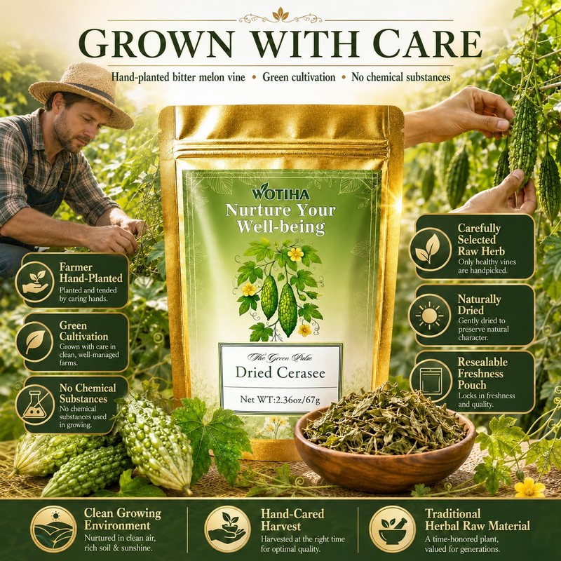 WOTIHA Cerasee Tea 67g/2.36oz - Natural Dried Bitter Melon Leaves,