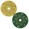 Leaf Snowflakes Felt Coasters, Set of 4 (GOLD/GREEN REVERSIBLE)