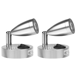 CPROSP 2pcs LED Spot Reading Light 3W 12V Warm White Light with Switch, Head 360° Rotate, for Camper Van Caravan Boat Interior