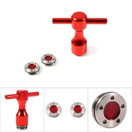 SUNGOOYUE Putter Weights Wrench Tool, 2pcs Red Aluminium Alloy Wrench Spanner Tool for Scotty Cameron Putters (30G)