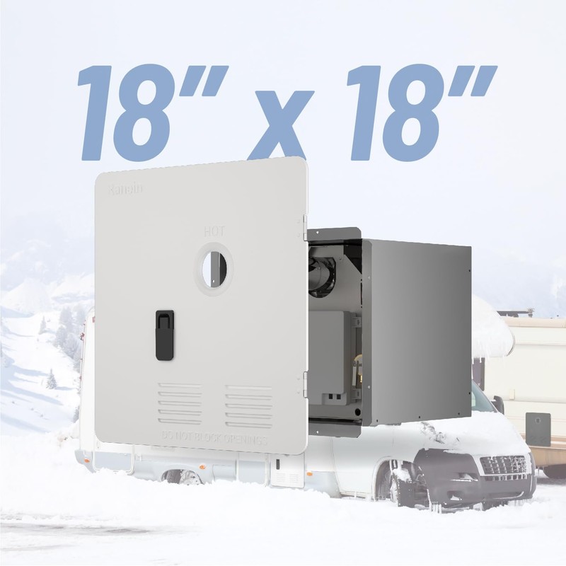 Ranein 18 x 18 Inches RV Water Heater Black Door.