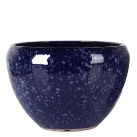 suruim Blue Ceramic Plant Pots with Drainage Hole, 8.5 Inch Ceramic Planter for Indoor Plants, Decorative Flower Pots for Succulent Orchid Aloe Cactus, Blue Pots for Indoor Plants Home Decor