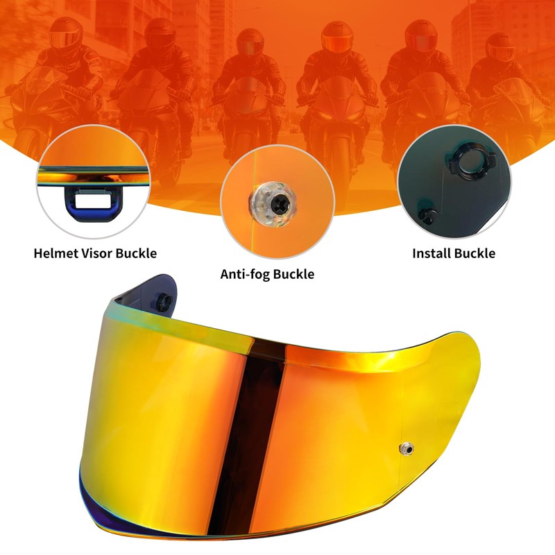 JQF Gear Stream II Visor Shield, Helmet Shield Repalcement for