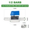 TAISHER 2PCS 304 Stainless Steel 1/2" Mini Ball Valve Shut