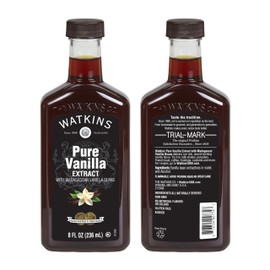 Watkins Pure Vanilla Extract, Non-GMO, Kosher, 8 oz Bottle, 1-Pack