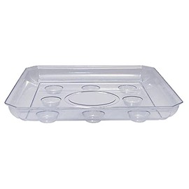 CWP SQDS-1000 Heavy Gauge Footed Square Carpet Saver Saucer, 10-Inch by 10-Inch, Clear (Packaging may vary)