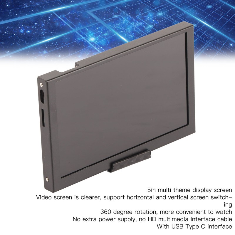IPS Type C Secondary Screen 5in USB Display Mini Computer