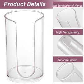 KIMCHOMERSE Bathroom Cup Dispenser, Mouthwash Cup Dispenser, Small Paper Cup Holders for 3oz-5oz Disposable Rinsing Cups Storage, Compact Vanity Cup Organizer - 2 Packs Clear