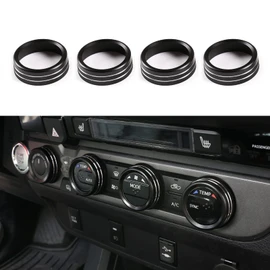 LLKUANG for Toyota Tacoma Air Conditioner Switch CD Button Knob for Toyota Tacoma 2016-2021 (Aluminum Alloy Black)