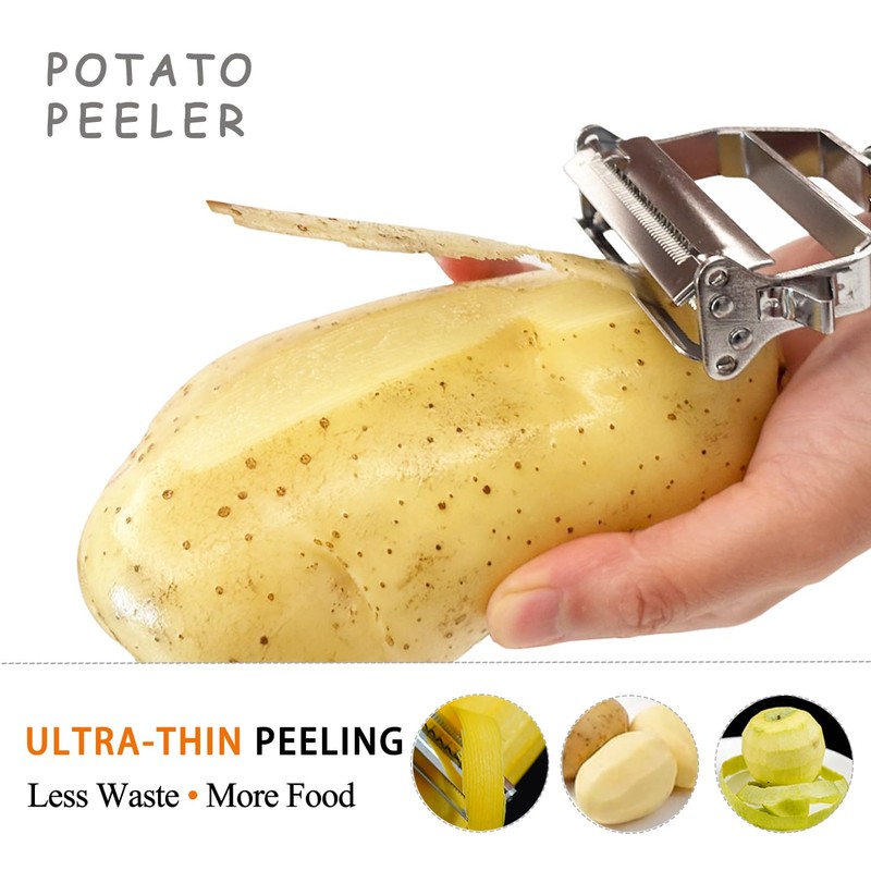 Sunkuka Potato Apple Vegetable Peeler Julienne Peeler for Kitchen -