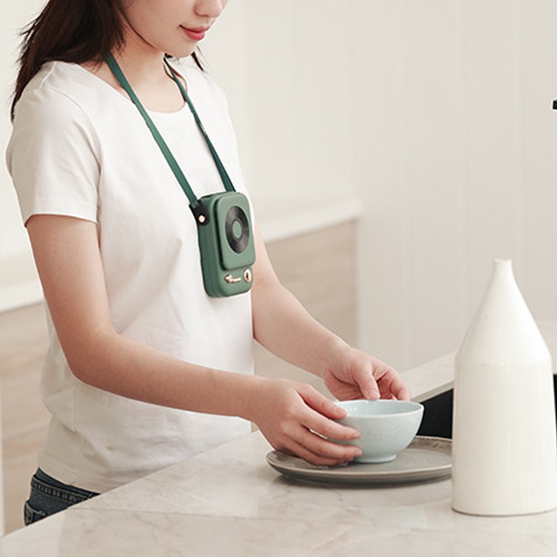 Portable Necklace Fan Desktop Handheld 3 Speed Adjustable Fan with