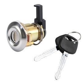 FUSCH Fuel Tank Cap Cover Fuel Door Lock Cylinder W/ 2 Keys Set Compatible with 1995-2004 Toyota Tacoma 2000-2003 Tundra Gas Fuel Filler Lid Cylinder Lock Replace # : 69058-35140