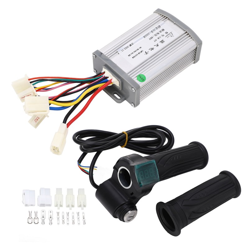 48V 1000W Motor Brushed Controller Twist Throttle with Lock Key