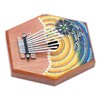 NOVICA Artisan Handcrafted Teak Wood Kalimba Thumb Piano Floral from
