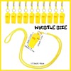 Honoson 100 Pcs Whistle for Adults with Lanyard Plastic Safety