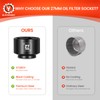 BLACKROBOT 27mm Low Profile Oil Filter Socket, 3/8" Drive 6-Point