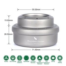 iBasingo Titanium Spirit Stove with Cross Bracket Support Outdoor Camping Alcohol Stove with Holders Picnic Stove Shelf