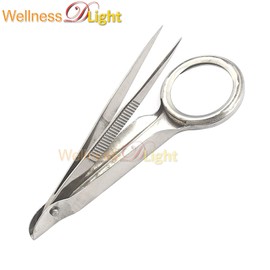 WDL Eyebrow tweezers with magnifying glass Tweezers pointed Hair plucking splinters