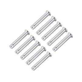 sourcing map Single Hole Fork Bolts 8 mm x 45 mm Flat Head Galvanised Steel Load Eyelet Bolts Pack of 10