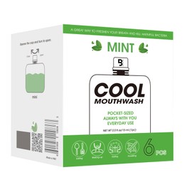 Best by Test Cool Mint Mouthwash | Breath Freshener, Mint Pocket Size for Everyday Use, 0.5 Fl Oz, 6-Pack