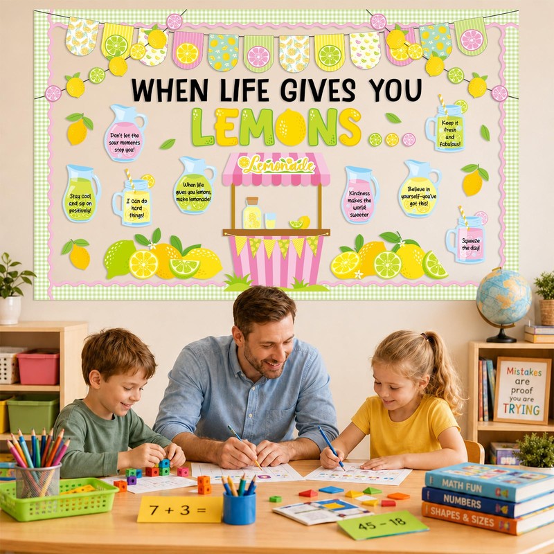 Summer Lemon Bulletin Board Decorations Lemonade Themed School Bulletin Decor