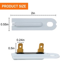3392519 Dryer Thermal Fuse,2 Pack WP3392519 Thermal Fuse for Whirlpool Dryer,3977393 Dryer Thermal Fuse Replacement for Maytag Kenmore Dryer Parts (2)