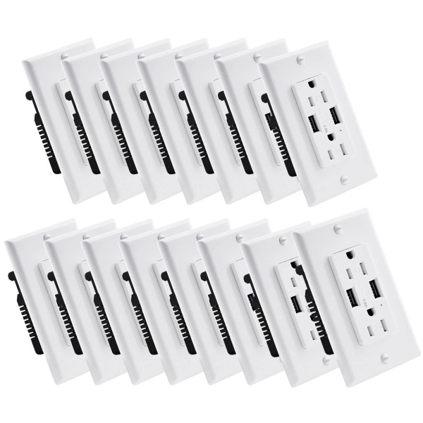 Homelife Wall Outlets with USB Ports 3.6A Tamper Resistant Electrical