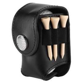 Golf Ball Bag Holder Clip Utility Pouch Sports Golfing Tackle Set with Balls Tees Black