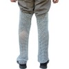 Medieval Warrior Real Chausses Chain Mail Leggings Silver