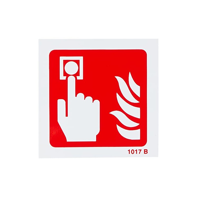 Caledonia Signs 11017B Fire Alarm Call Point Symbol Sign, Rigid