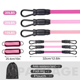 Feishiong Ankle Resistance Bands with Cuffs,Ankle Bands for Working Out,Glutes Workout Equipment, Butt Exercise Equipment for Women Legs and Glutes