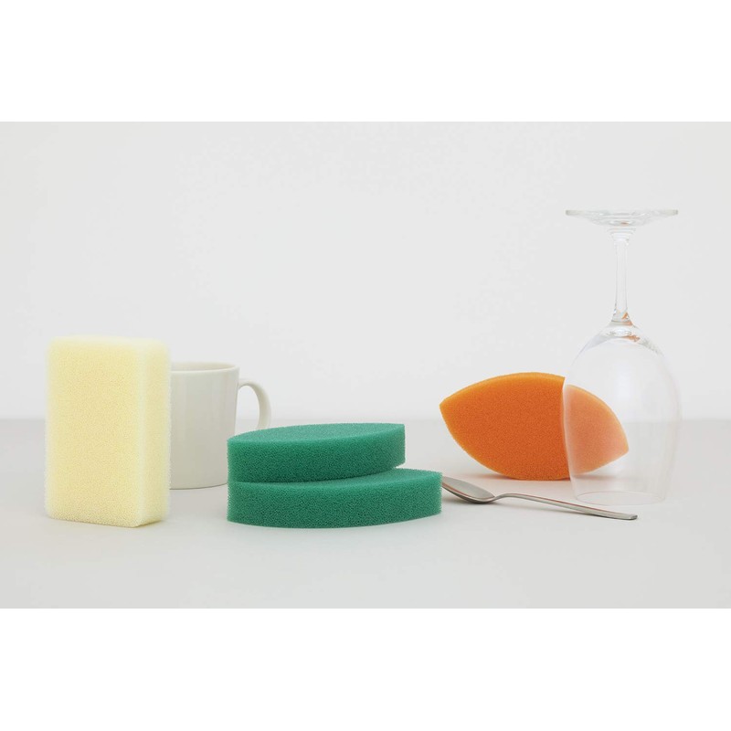 Kamenoko Tawashi Nishio Shoten Kamenoko Sponge Do, Square, Cream, Set