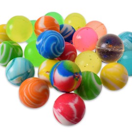 TE-Trend Pack of 25 Bouncy Balls, Rubber Balls, Bouncy Balls, Bouncy Ball, Springball, Dops Ball, Party Bags, Rubber Balls, 20 mm, Multicoloured