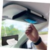 FUNOMOCYA 2pcs PU Leather Car Visor Tissue Holder Stylish Sun