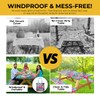 RNOONY 6ft Polyester Picnic Table Cover with Bench Covers Windproof
