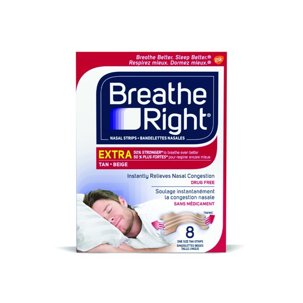 Breathe Right Extra Tan 8ct