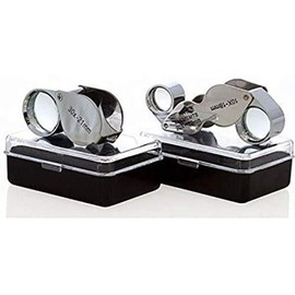 2pc Jewelers Eye Loupe Set 10X and 30X Magnifying Glass