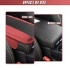 DUSCOKE Car Center Console Cover, Carbon Fiber Leather Car Armrest