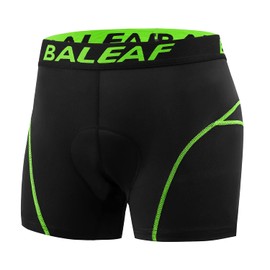 baleaf Men's 3D Padded Bike Shorts Cycling Underwear MTB Liner Road Biking Bicycle Clothes Green L