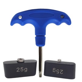 Odyssey Putter Weights TRI-BEAM TRI-HOT 5K WHITE HOT BLACK TOUR LINED Putter Weights 2 Same Grams + Wrench Set (0.9 oz (25 g)