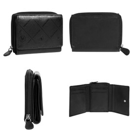 bruno banani Genuine Leather Women's Purse Black 021907, black, Standard size