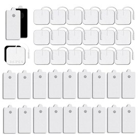 Almohadillas de Electrodos para Estimulador Muscular,Parches de Electrodos para Fisioterapia de Repuesto Autoadhesivos y Reutilizables, Compatibles con TENS/EMS, Estimulador Digital,2 Tamaños(36pcs)