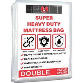 H-BOLT Heavy Duty, Reusable and Protective Mattress Storage Bag - Ideal for Storage and Transportation (Double, 400g Polyethylene)
