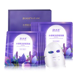 BLUE LOVE 10 Pack Hydrating Essence Facial Masks for Women & Man - Deep Moisturizing Skincare for All Skin Types