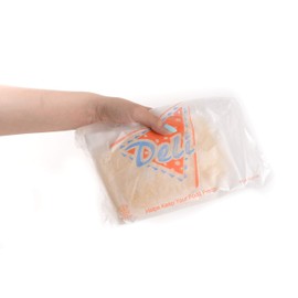[4000 Pack] Clear Plastic Deli Saddle Bags with Printed Logo 8.5x8.5 inches - Great for Sandwiches, Deli Meats, Cheeses, Togo by EcoQuality