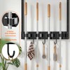 FLOUREE 2 Packs Broom Holder Wall Mount with Shelf Load