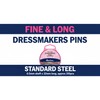 Hemline Extra Long Fine Pins for Sewing, Dressmaking, Quilting, Pinning,
