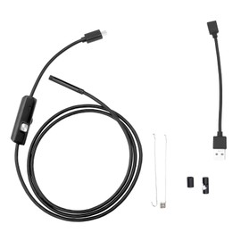 OTOTEC 1m USB/Micro USB Endoscope Inspection Kit 5.5mm with 6 LED Light Compatible with Android & PC