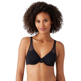 Wacoal Women's Body by 2.0 Unlined Seamless Convertible Underwire Bra, Black, 34B