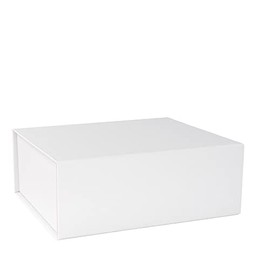 Ideen mit Herz Folding Box with Magnetic Closure, Gift Box, Gift Box, 21 x 17.3 x 8.2 cm, Ideal Gift Packaging for Wedding, Christmas, Birthday and More (White)